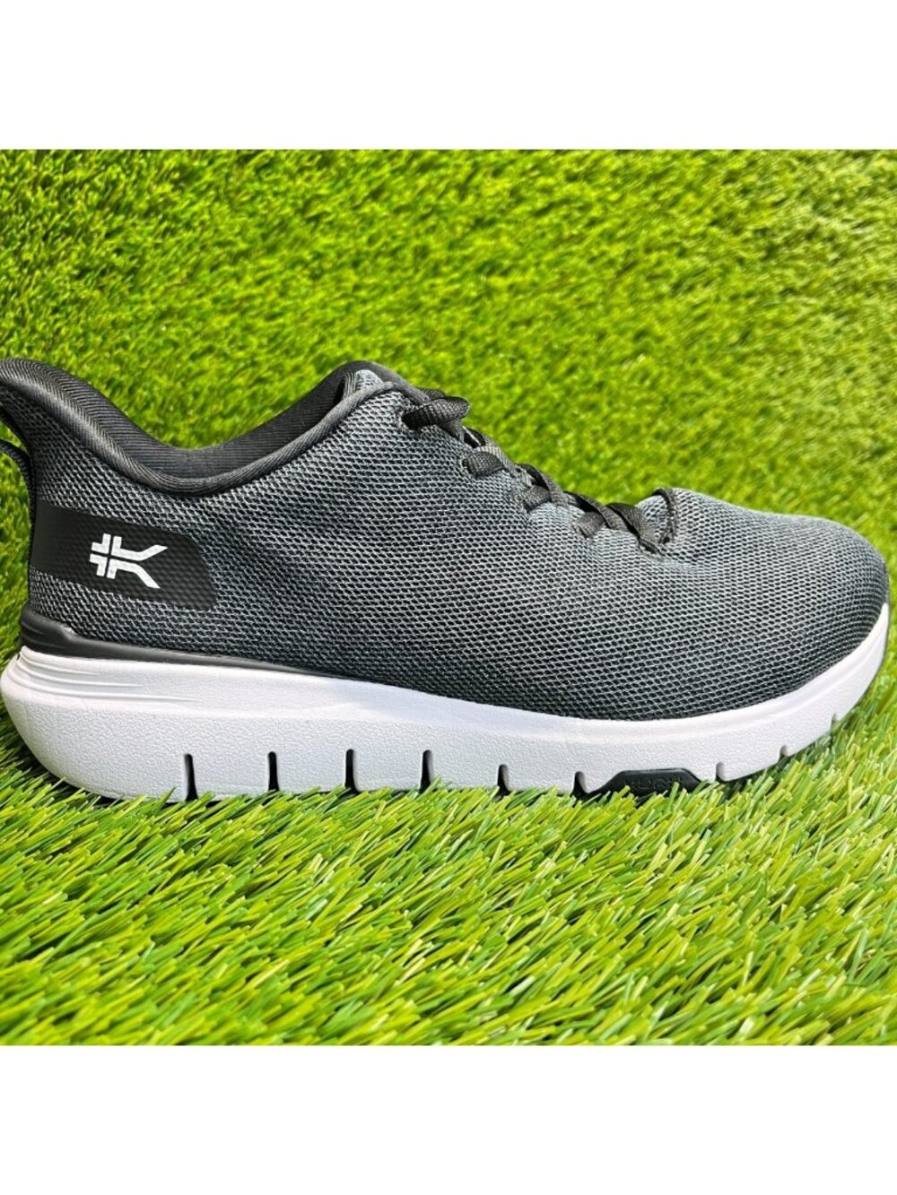 Kuru Flex Via Womens Size 7.5D Black Gray White Athletic Running Shoes Sneakers